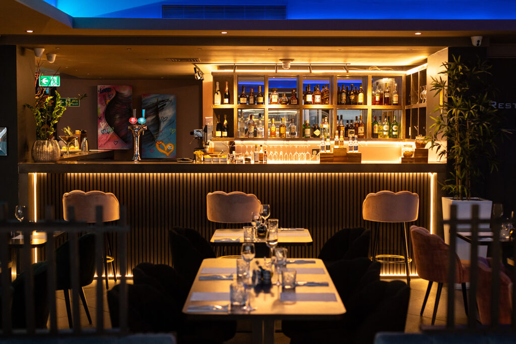View of the bar area of Embassy W5 Lounge Bar